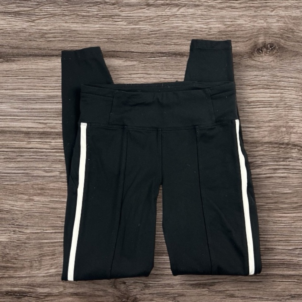 Athleta Metro 7/8 Tight Black Side Stripe Sz: XS